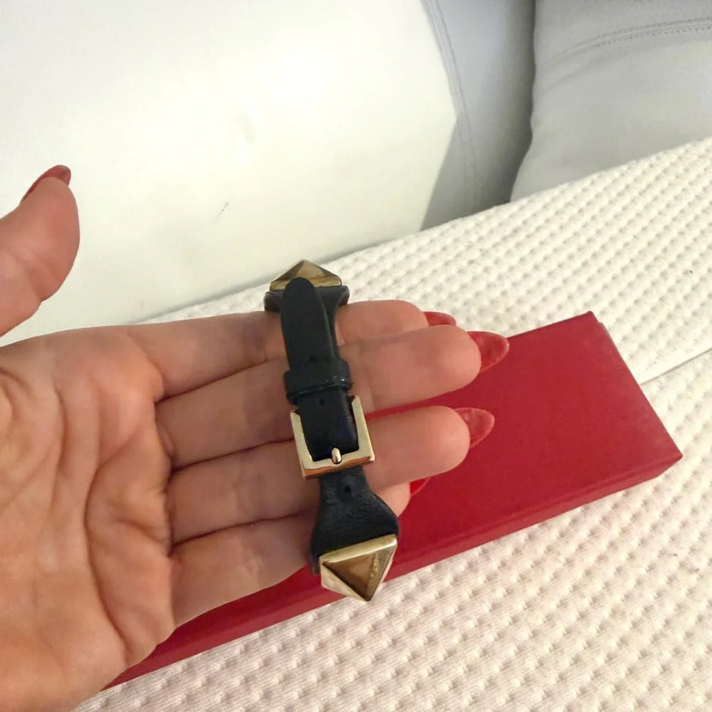 authentic Valentino leather Va Va Voom rocketed   Bracelet - Picture 7 of 9